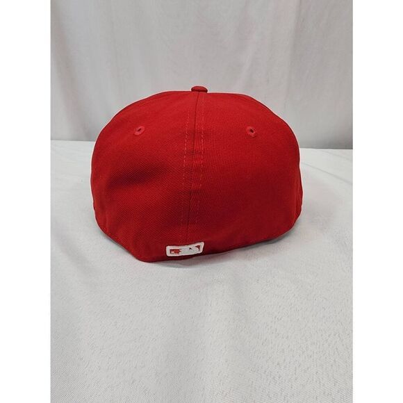 New Era New York Yankees White Red Size 8 Fitted Hat - Picture 3 of 7